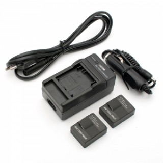 2pcs Batteries + Smart Charger + Car Charger for GoPro Hero 3/3