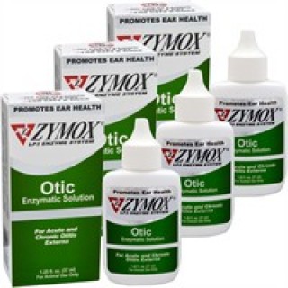 3 PACK Zymox Otic (1.25oz) Hydrocortisone Free
