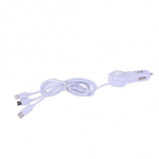 3.1A Car Multi-function Charger with Charging Cable for Android/I5/Type-c