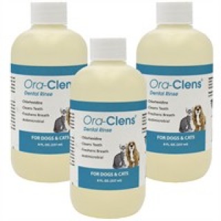 3-Pack Ora-Clens Dental Rinse for Dogs & Cats (8 fl oz)