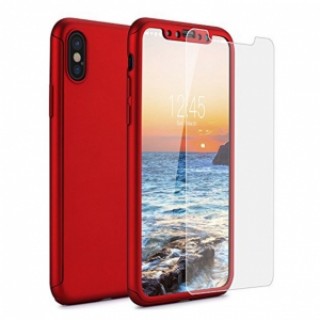 360Â° Complete Coverage Hard PC Matte Slim Hybrid Back Cover Case for iPhone X - Red