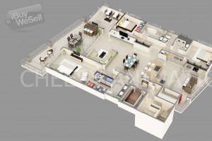 3D Club Floor Plan