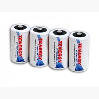 4pcs Tenergy Premium D 10000mAh NiMH Rechargeable Batteries
