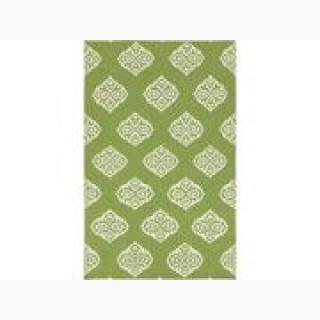 5' x 8' Stylish Serenity Lime Green and Ivory Reversible Hand Woven Wool Area Throw Rug