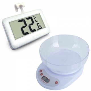 5KG/1G Multifunction Kitchen Scale with Fridge Warning Detector Thermometer