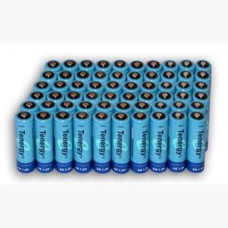 60pcs Tenergy AA 2600mAh NiMH Rechargeable Batteries