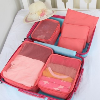 6pcs/set Lightweight Luggage Travel Bags Men and Women Packing Cubes Organizer Compression Pouches