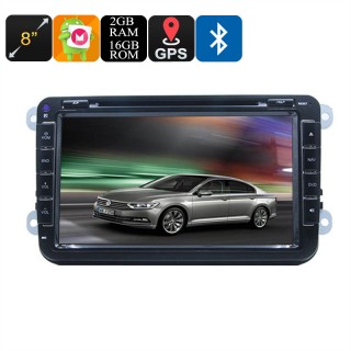 8-Inch Car Media Player - HD Display, 32GB External Memory Support, Bluetooth, FM/AM Radio, GPS, Tou