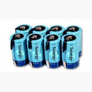 8pcs Tenergy D 10000mAh NiMH Rechargeable Batteries w/ Tabs