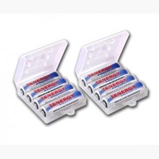 8pcs Tenergy Premium AA 2500mAh NiMH Rechargeable Batteries + 2 AA Size Holders