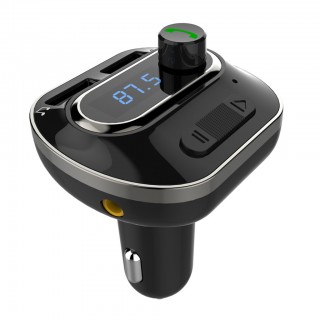 AGETUNR T19 Bluetooth Car Kit FM Transmitter & Dual-USB Car Charger