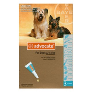 Advantage Multi (Advocate) Medium Dogs 9.1-20 lbs (Aqua) 6 DOSES