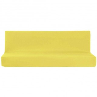 All-inclusive Candy Yellow Sofa Cover No Armrest Folding  Sofa Bed Towel