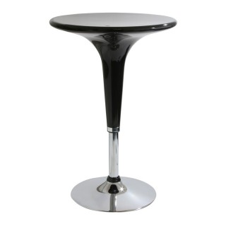 AmeriHome Glossy Black Adjustable Height Bar Table BS2094B