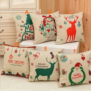 American Country Christmas Sofa Office Cushion Cover 6 Designs Christmas Pillow Cover Christmas Gift