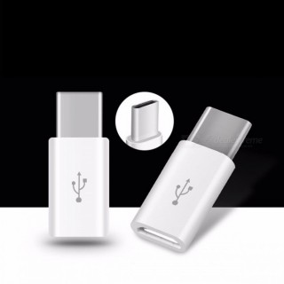 Android Micro USB To Type-C Portable Connector Adapter Converter USB Data Phone Charger White