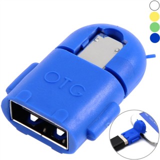 Android Robot Shaped Micro USB to USB 2.0 Host OTG Adapter