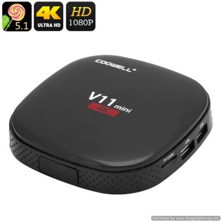 Android TV Box COOWELL V11 - 4K, Quad Core CPU, Miracast, Kodi, Android OS, SD Card, Wireless