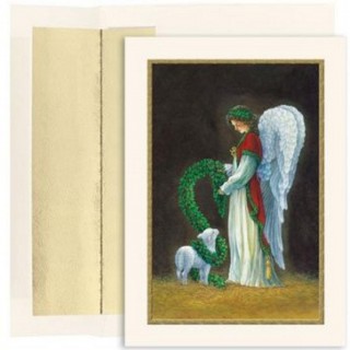 Angel and Lamb Boxed Christmas Cards & Envs - 90