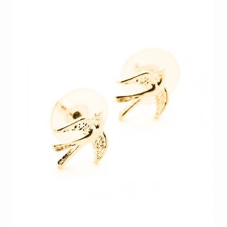 AngiMac Sparrow Stud Earrings Gold