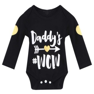 Autumn Spring Baby Bodysuit Long Sleeve Daddy Printed Letter Baby Boy Clothes Newborn Clothes Outfit