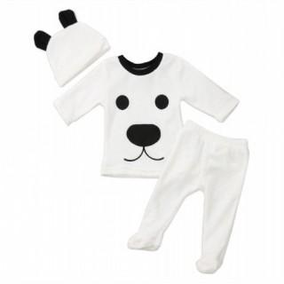 Baby Girl Boy Clothes Cartoon Tops Pants Outfits Fluffy Warm Clothes