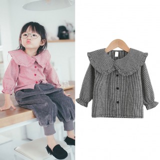 Baby Girls Party Blouse Plaids Clothes Child Long Sleeve School Girl Shirt Kids Tops Clothes
