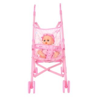 Baby Infant Doll Stroller Carriage Foldable With Doll For 12inch Doll Barbie Mini Stroller Toys Gift