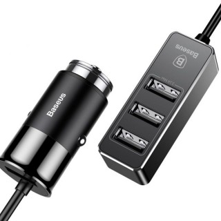Baseus 5.5A 4 USB Fast Car Charger with Extended Backseat USB Hub