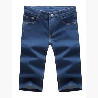 Basic Plain Patch Pocket Men's Midi Jeans