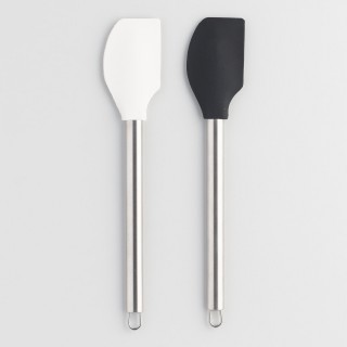 Black and White Silicone Spatulas Set of 2 by World Market