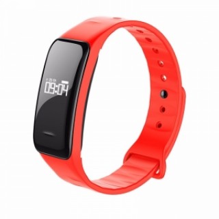 C1 Blood Pressure Oxygen Heart Rate Pedometer Smart Bracelet for Android IOS Red