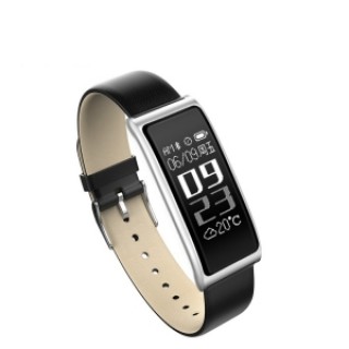 C9s Heart Rate Smart Touch Screen Bracelet Watch for Android IOS - Silver
