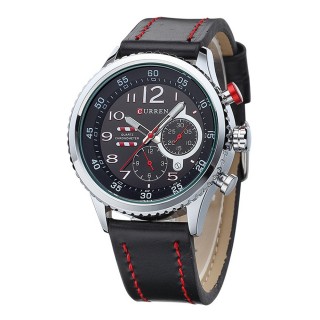 CURREN 8179 Men's New Genuine Leather Strap Luxury Sport Watch