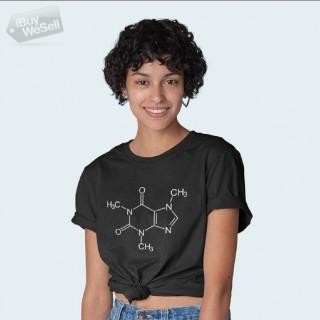 Caffeine Molecule Jersey T-Shirt Made in USA