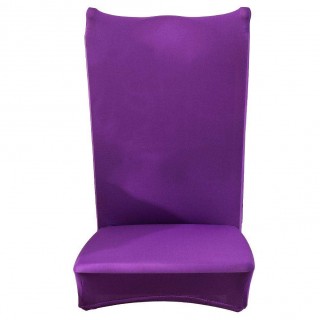Chair Cover Solid Thin Elastic Banquet Seat Sleeve Chair Wrap Hotel Gift(B)