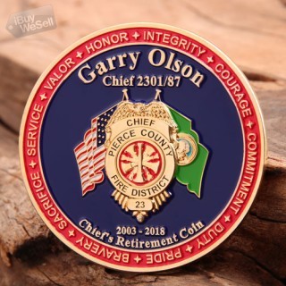 Chief Firefighter Challenge Coins