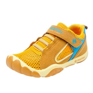 Children's Color Block Round Toe Mesh Breathable Sports Beach Shoes