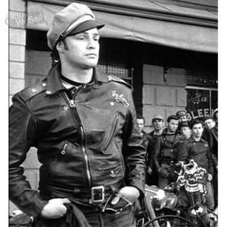 Classic Marlon Brando Biker Leather Jacket