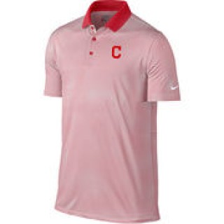 Cleveland Indians Nike Golf Victory Mini Stripe Performance Polo - Red