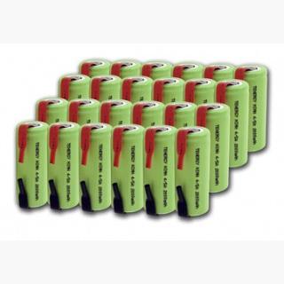 Combo: 24pcs Tenergy 4/5A 2000mAh NiMH Flat Top Rechargeable Batteries w/ Tabs