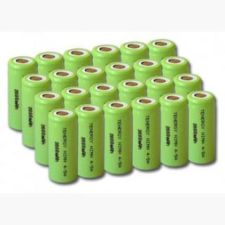 Combo: 24pcs Tenergy 4/5A 2000mAh NiMH Flat Top Rechargeable Batteries