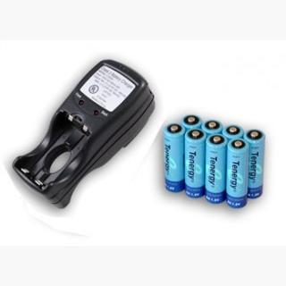 Combo: Tenergy T-2833 AA/AAA NiMH Charger + 8 AA 2600mAh Rechargeable Batteries