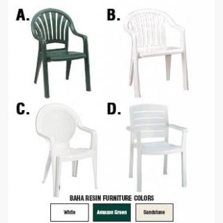 Contract-Grade Outdoor Resin Chairs - B.  Miami Lowback Chair
