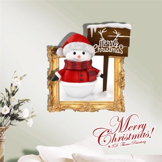 Creative Christmas 3D Snowman Wall Sticker Christmas Holiday Decor Christmas Gifts