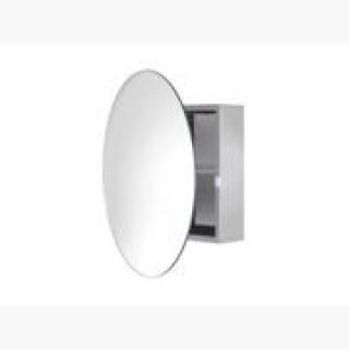 Croydex WC836005YW Severn Circular Mirror Medicine Cabinet Surface Mount Only Stainless Steel