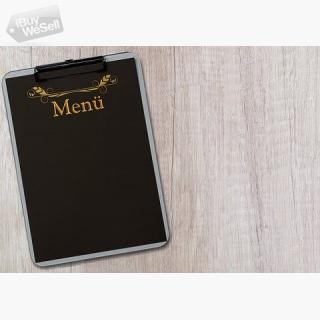 Custom restaurant menu cover