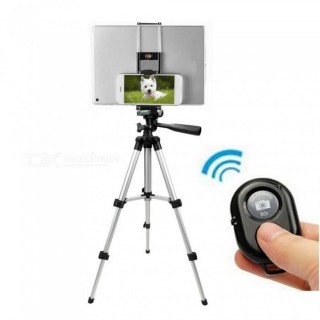 Cwxuan Retractable Tripod Mount Holder with Bluetooth Control for IPHONE Android Smartphone Tablet I