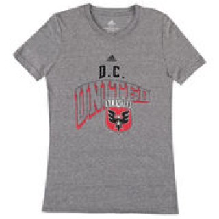 DC United adidas Girl's Youth Foiled Play Tri-Blend Short Sleeve T-Shirt - Gray
