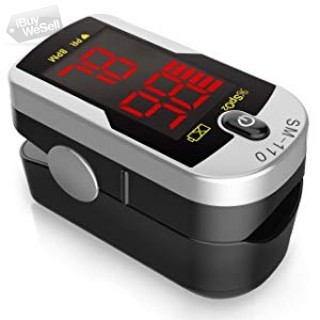 Deluxe SM-110 Two Way Display Finger Pulse Oximeter with Carry Case & Neck/Wrist Cord